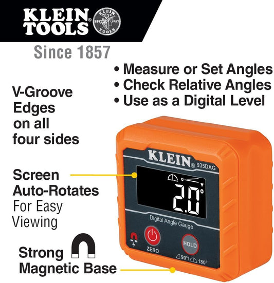Digital electronic level and angle meter